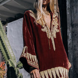 Chasing Unicorns Queen Of Hearts Velvet Tunic M rrp:900+