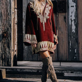 Chasing Unicorns Queen Of Hearts Velvet Tunic M rrp:900+