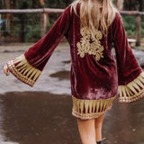 Chasing Unicorns Queen Of Hearts Velvet Tunic M rrp:900+