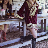 Chasing Unicorns Queen Of Hearts Velvet Tunic M rrp:900+