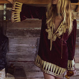 Chasing Unicorns Queen Of Hearts Velvet Tunic M rrp:900+