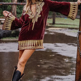 Chasing Unicorns Queen Of Hearts Velvet Tunic M rrp:900+