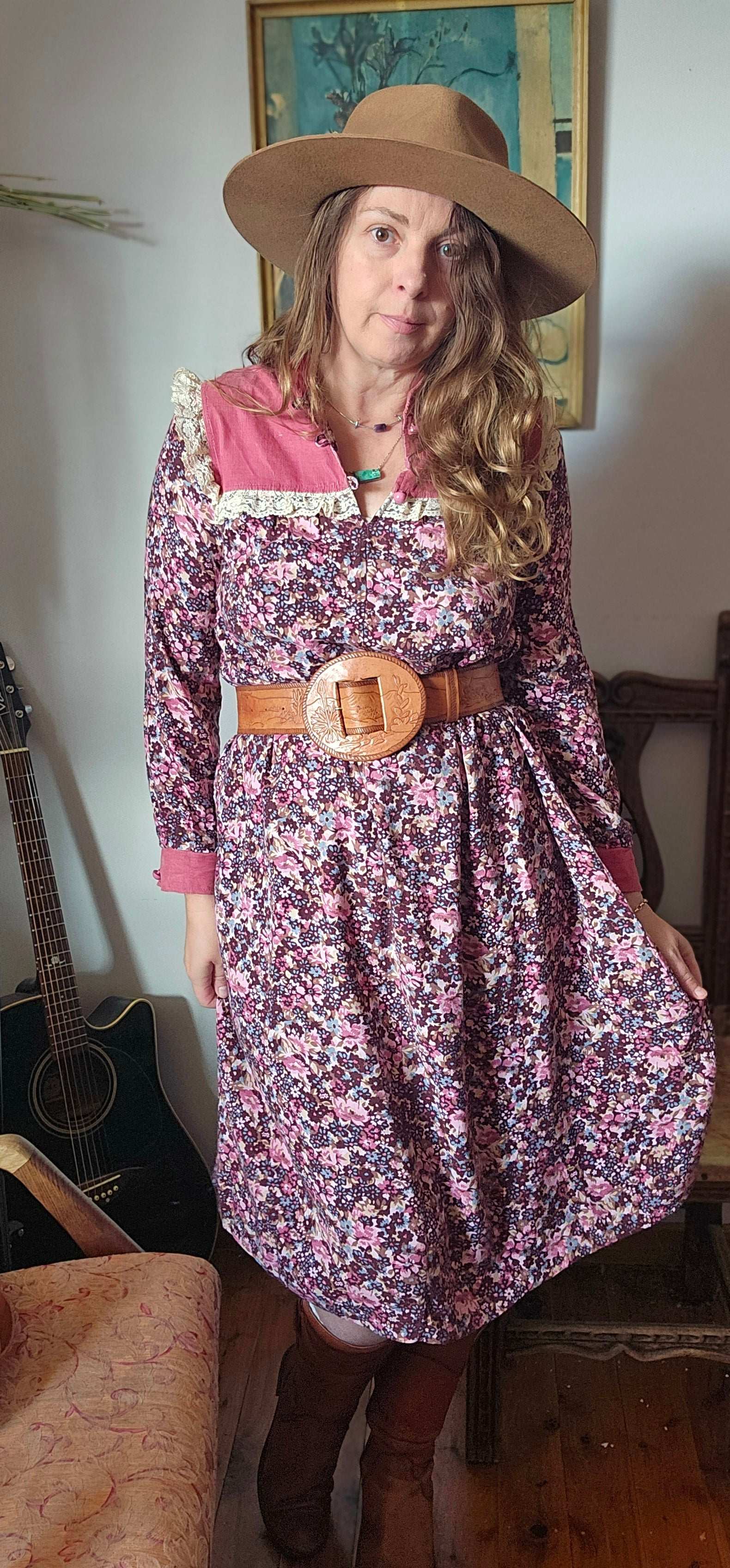 Vintage 70s Prairie Dress by Columbo – Size 10