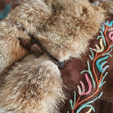 Vintage Suede & Fur Embroidered Coat – Boho Western Collector's Piece