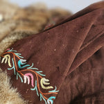 Vintage Suede & Fur Embroidered Coat – Boho Western Collector's Piece
