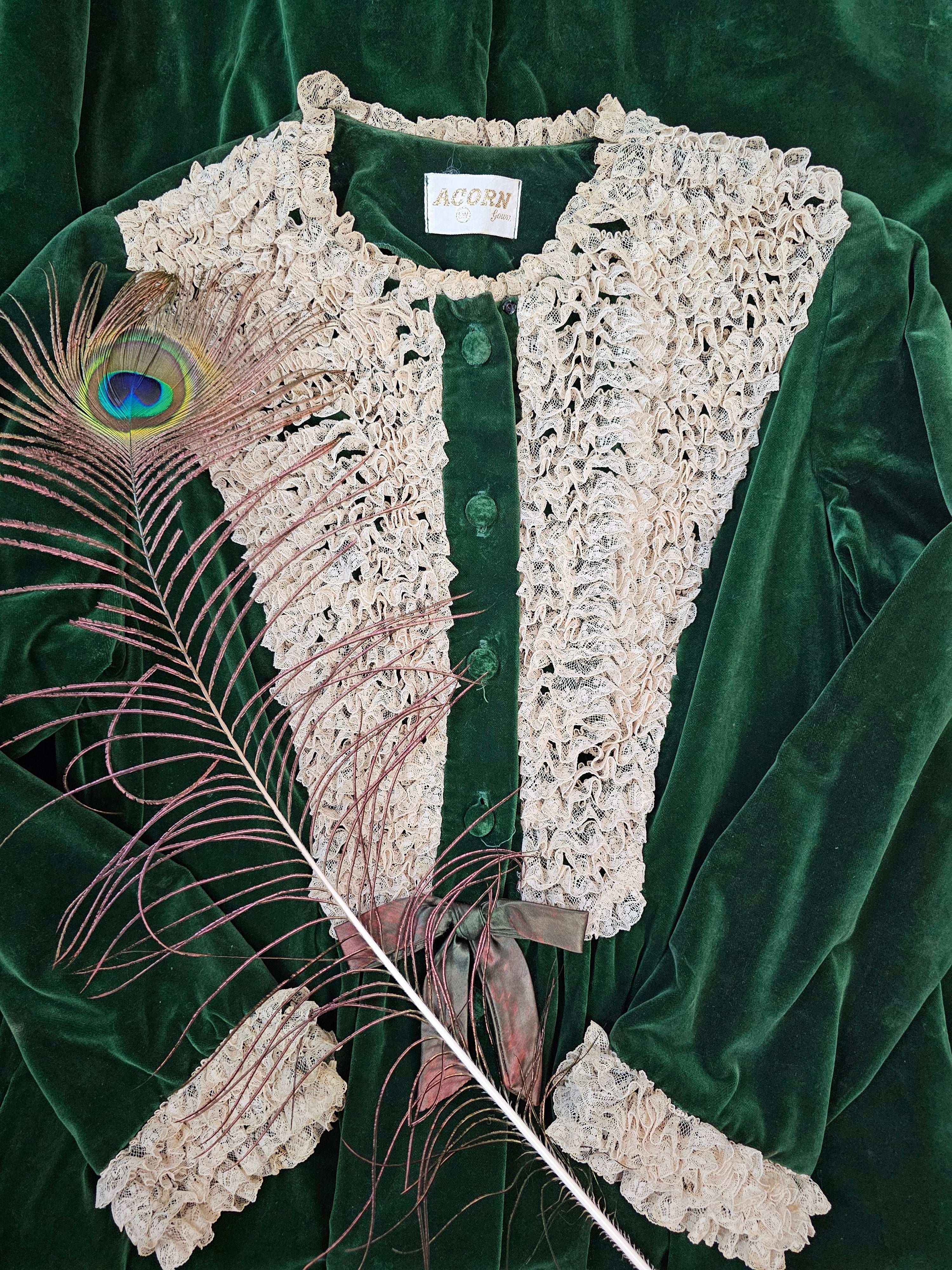 1970s Velvet Duster | Victorian Revival Romance