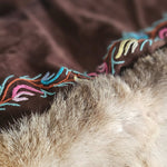 Vintage Suede & Fur Embroidered Coat – Boho Western Collector's Piece
