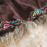 Vintage Suede & Fur Embroidered Coat – Boho Western Collector's Piece