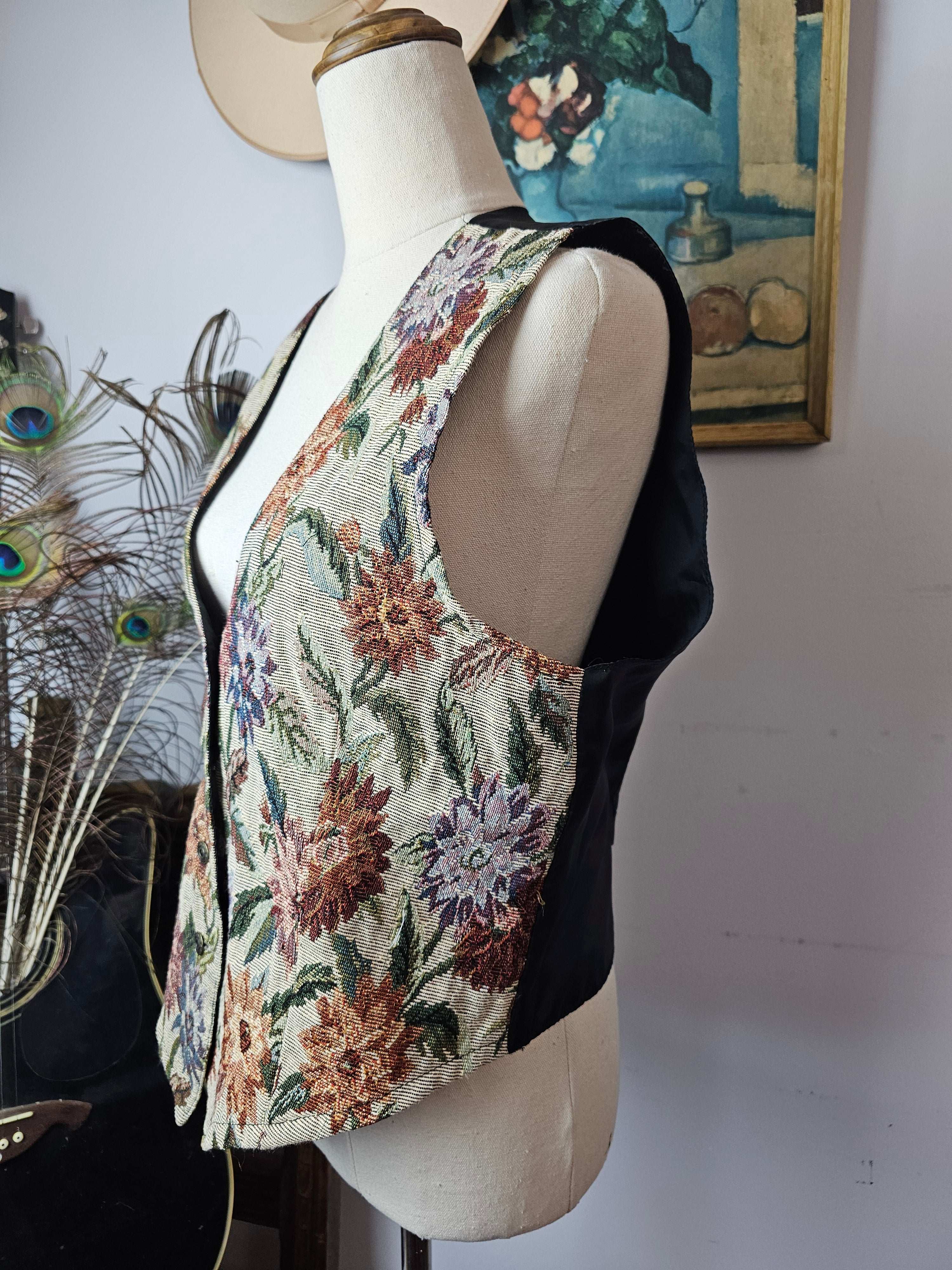 Vintage Tapestry Vest | Size L