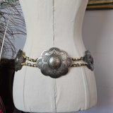 Antique Silver Concho & Wooden Bead Belt – From my own Personal Collection