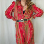 Vintage Bone & Beaded Leather Concho Belt | 77–88cm