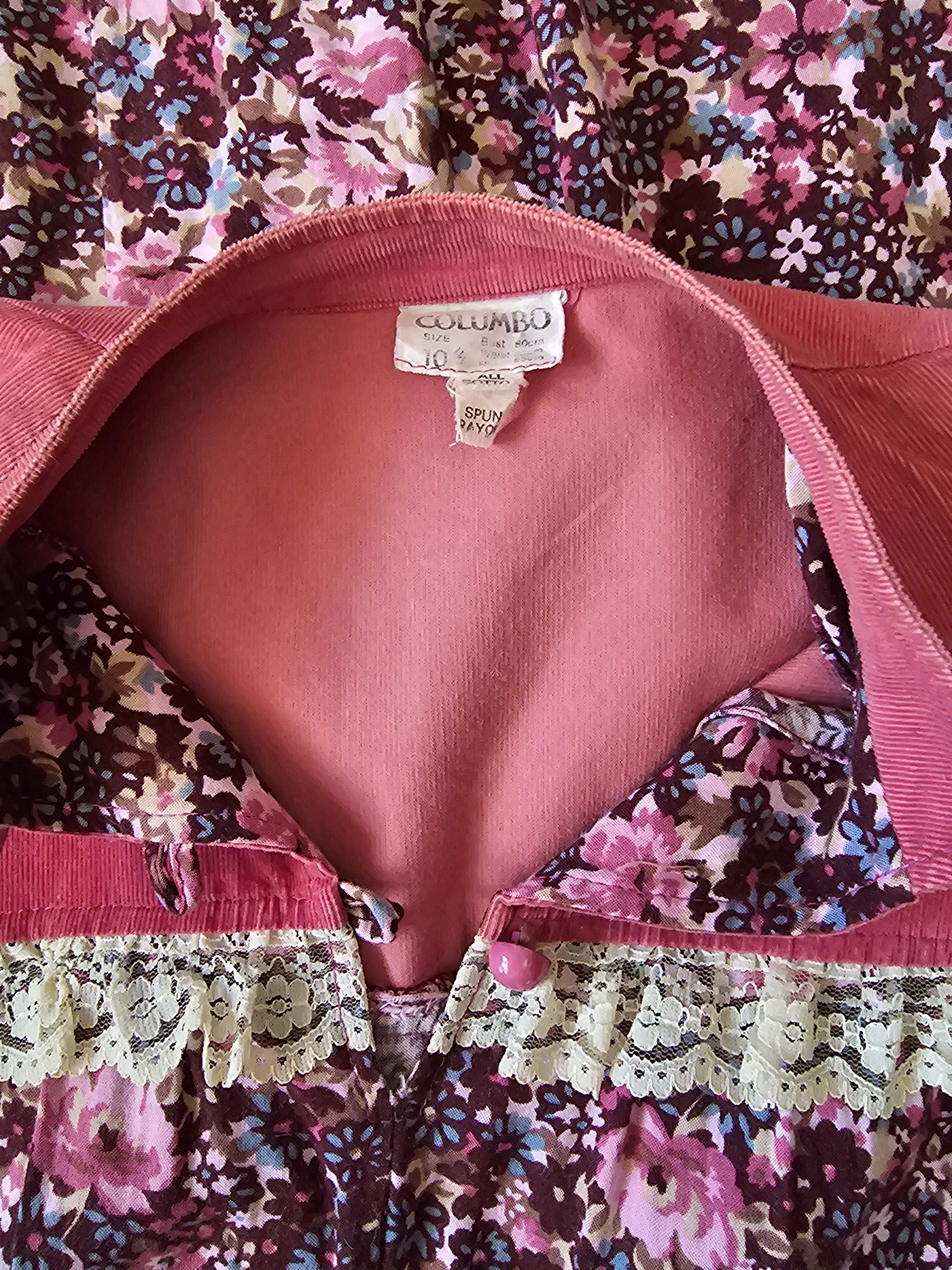 Vintage 70s Prairie Dress by Columbo – Size 10
