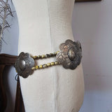 Antique Silver Concho & Wooden Bead Belt – From my own Personal Collection