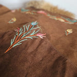 Vintage Suede & Fur Embroidered Coat – Boho Western Collector's Piece