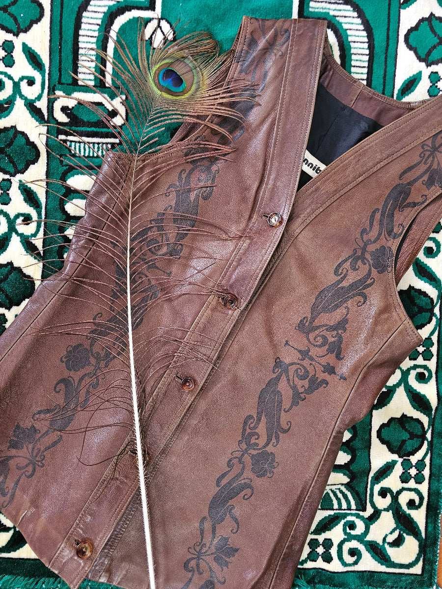 leather waistcoat vest