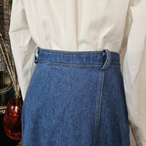 Vintage Caravelle A-Line Denim Midi Skirt – Size 10/12