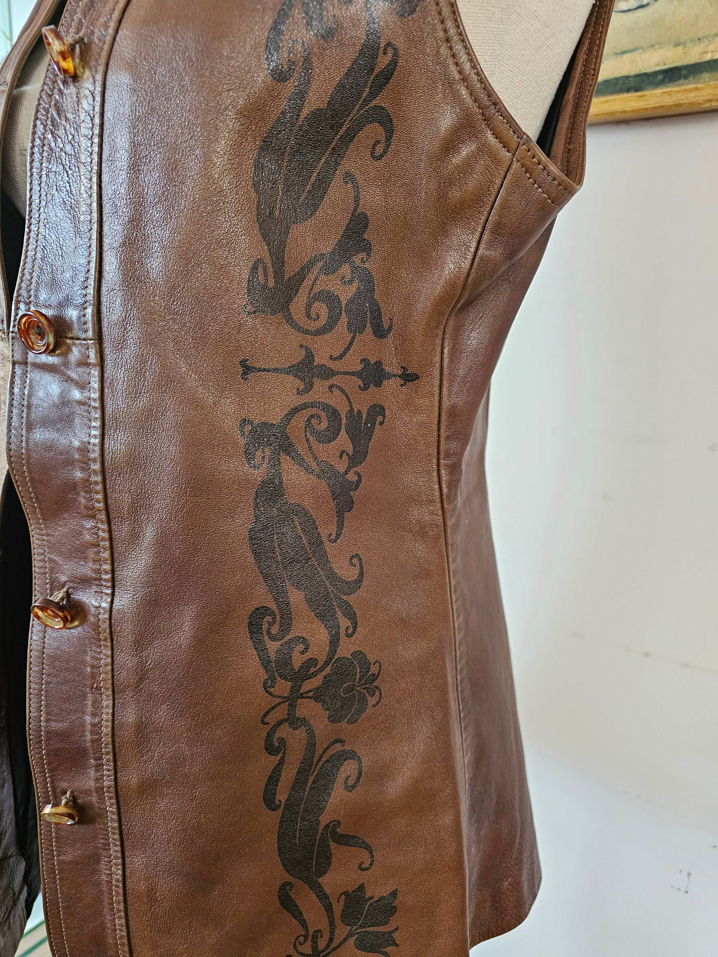 Leather Vest – Vintage Tooled Dream