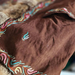 Vintage Suede & Fur Embroidered Coat – Boho Western Collector's Piece