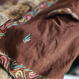 Vintage Suede & Fur Embroidered Coat – Boho Western Collector's Piece