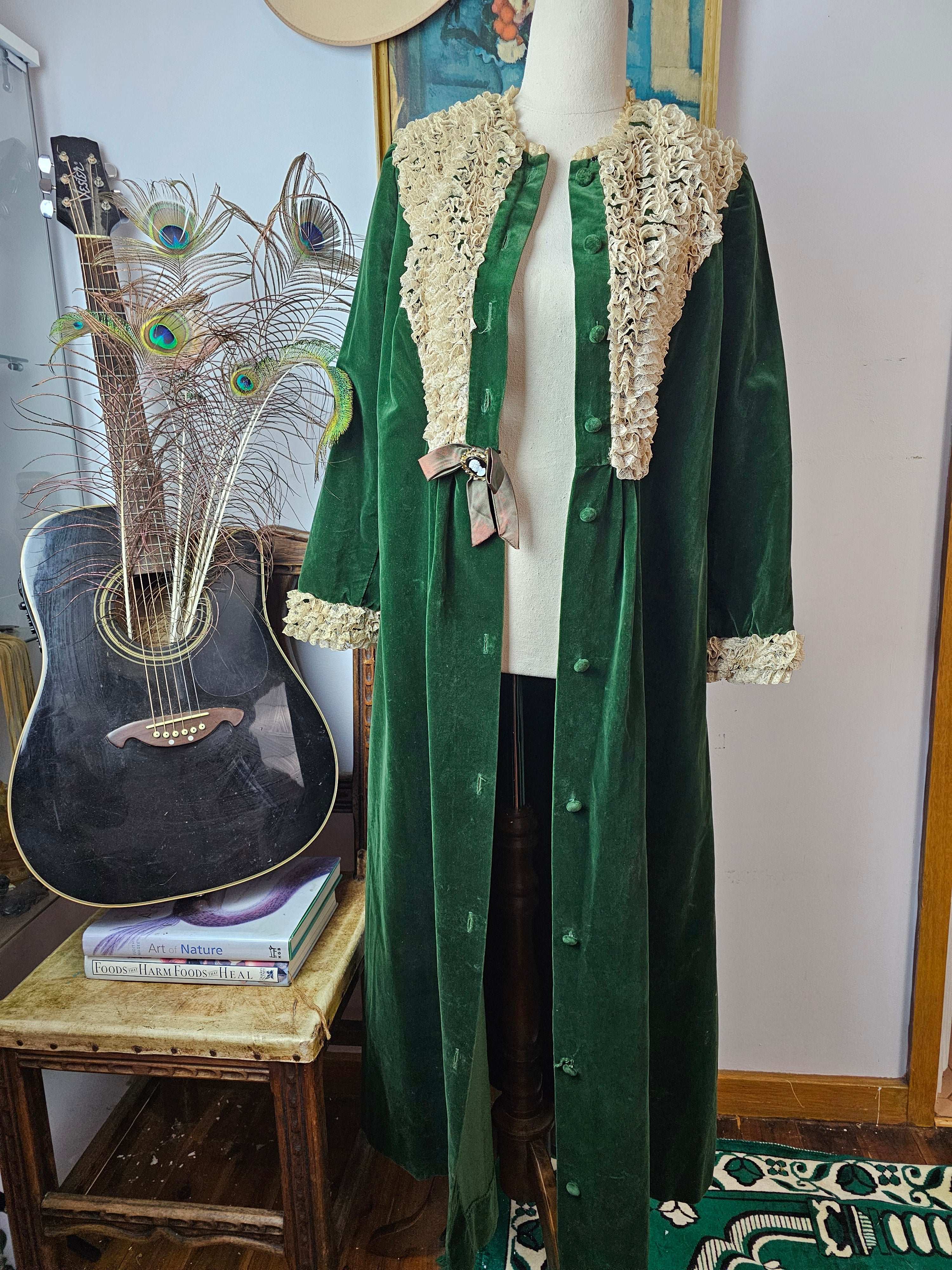 1970s Velvet Duster | Victorian Revival Romance