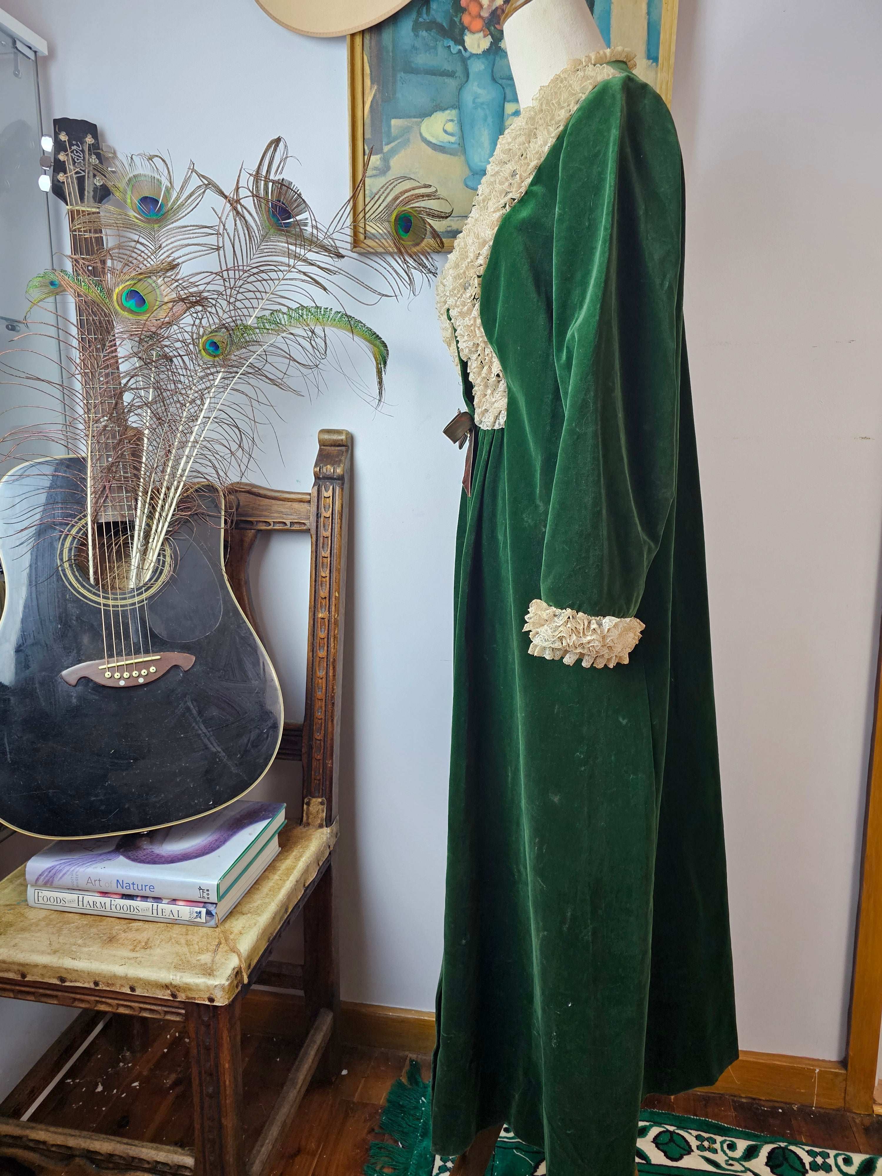 1970s Velvet Duster | Victorian Revival Romance