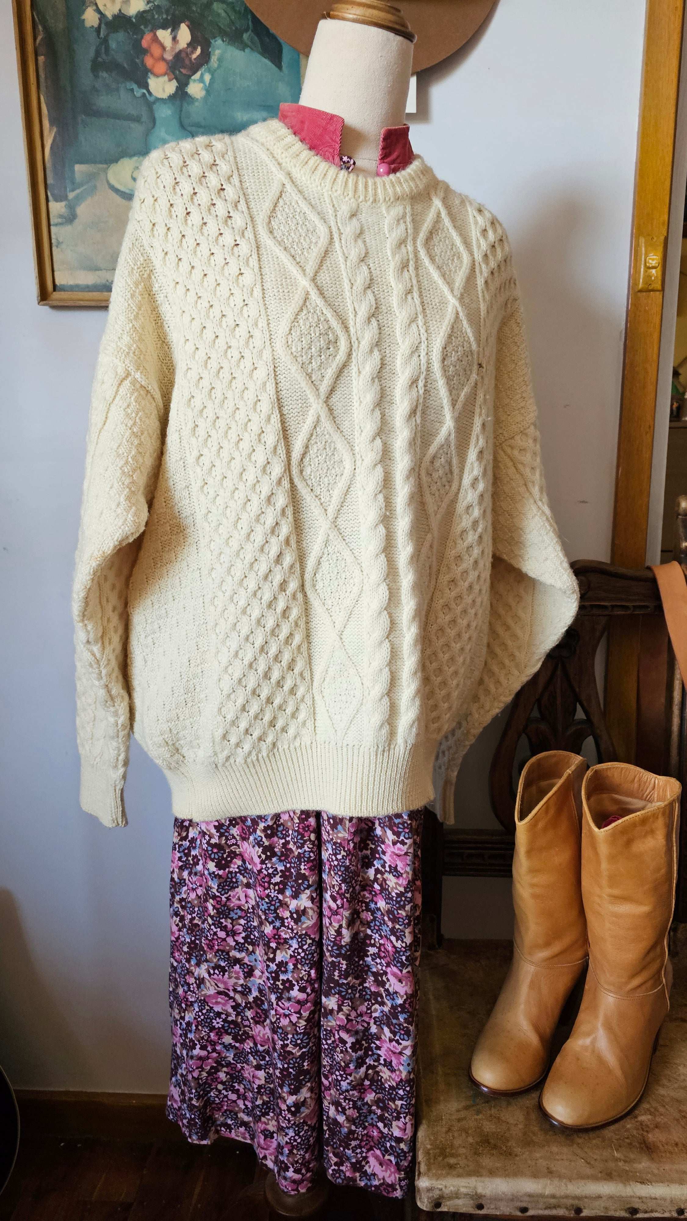 Vintage Gaeltarra G Ireland Aran Knit Jumper – Size 42