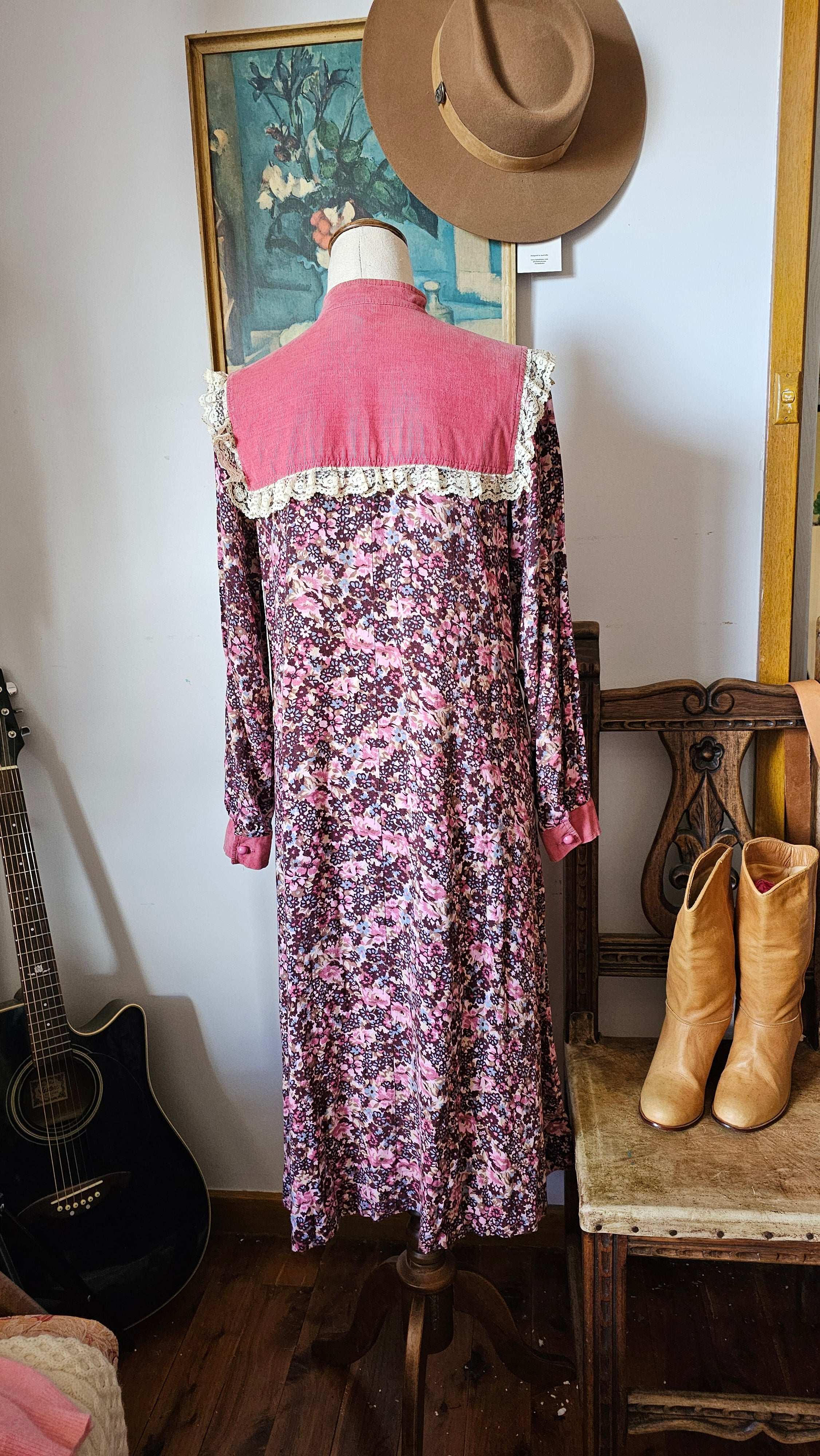 Vintage 70s Prairie Dress by Columbo – Size 10