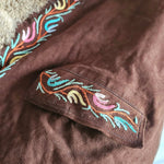 Vintage Suede & Fur Embroidered Coat – Boho Western Collector's Piece