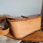 Vintage Hand-Tooled Leather Shoulder Bag