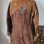 embroidered suede jacket 70s