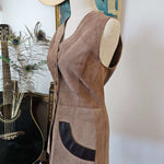 Vintage Two-Tone Suede Vest – Western Folk Classic