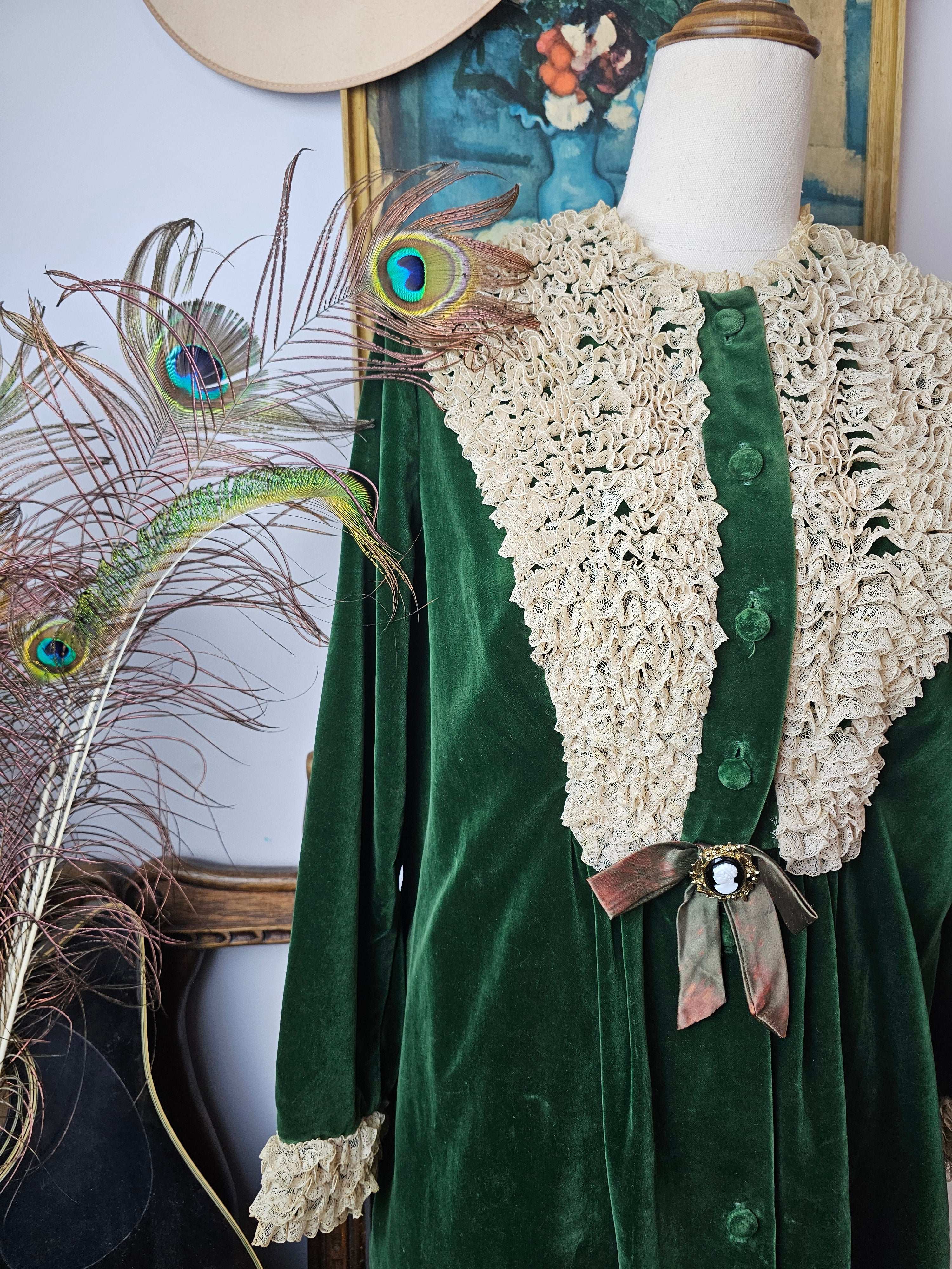 1970s Velvet Duster | Victorian Revival Romance
