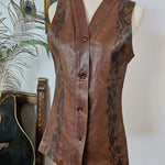 Leather Vest – Vintage Tooled Dream