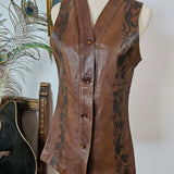 Leather Vest – Vintage Tooled Dream