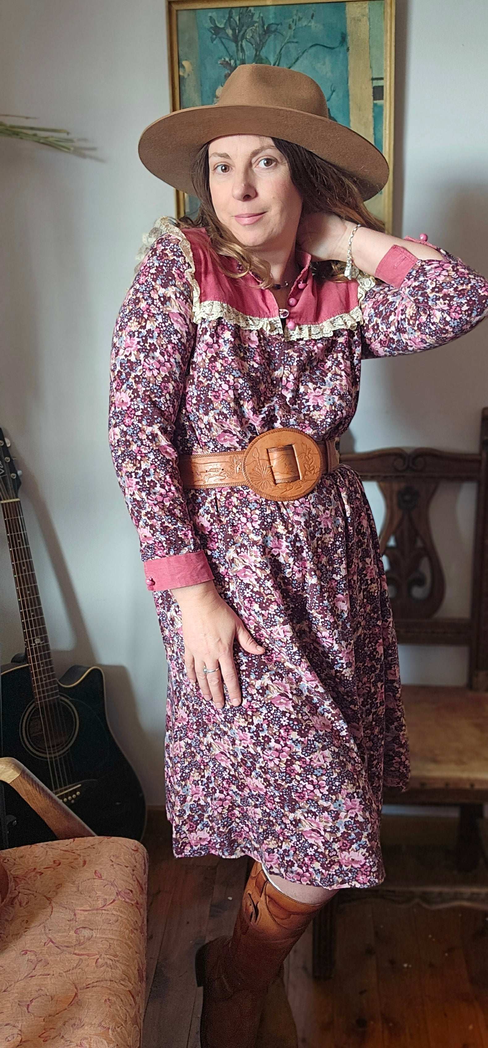 Vintage 70s Prairie Dress by Columbo – Size 10