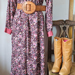 cottage core vintage floral pastel dress