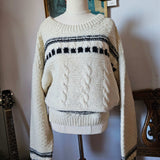 vintage wool cable knit jumper