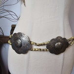 Antique Silver Concho & Wooden Bead Belt – From my own Personal Collection