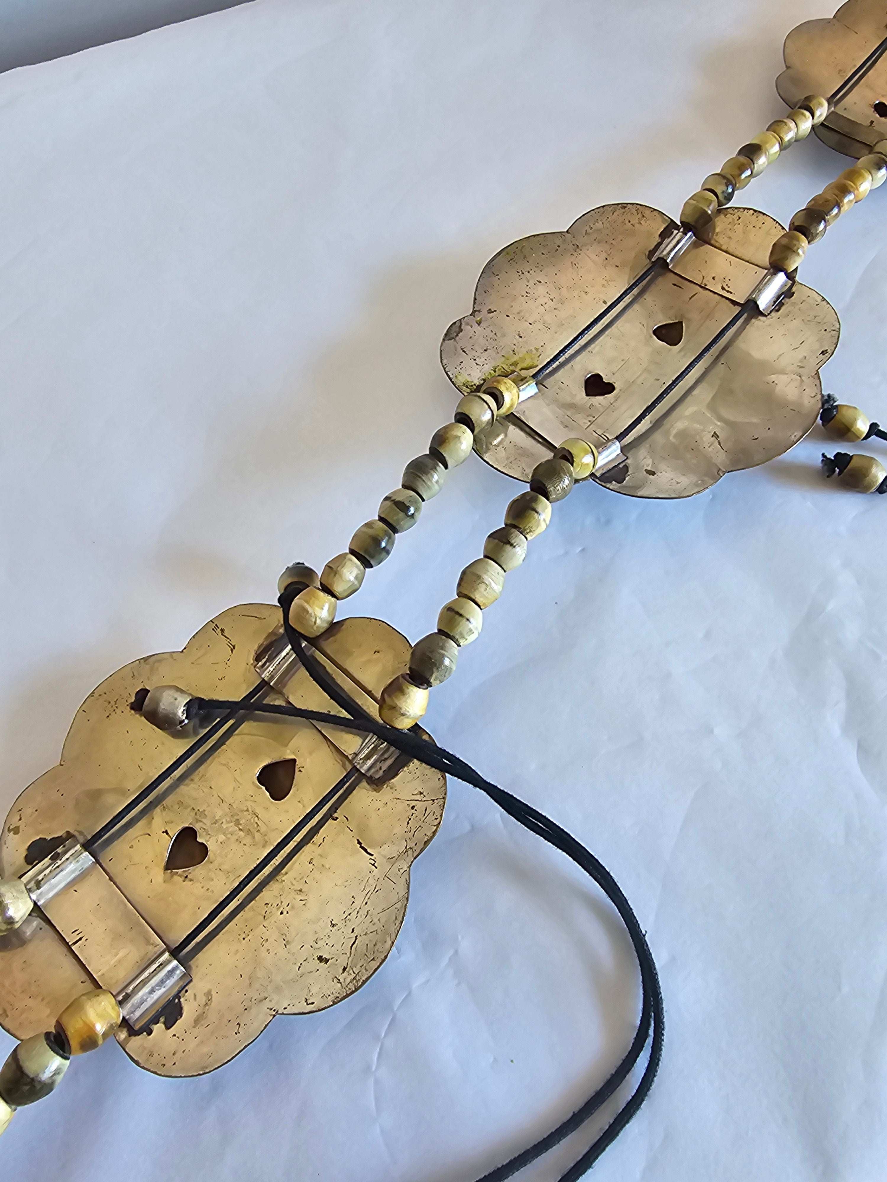 Antique Silver Concho & Wooden Bead Belt – From my own Personal Collection