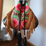 Lokoa Lads Embroidered Fringe Bucket Bag – BNWT