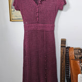 Im on Fire crochet dress in Mulberry size M
