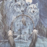 Vintage Made in USA Wolf Totem Dreamcatcher Tee — XL