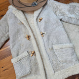 Vintage Shearling Sheepskin Coat – Rustic Cream 8/10