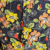 Vintage Secret South Pure Silk Floral Blouse  M/L