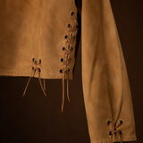 Vintage Genuine Suede Lace-Up Top