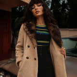 Vintage 70s Shearling Sheepskin Coat | Fits Size 10/12