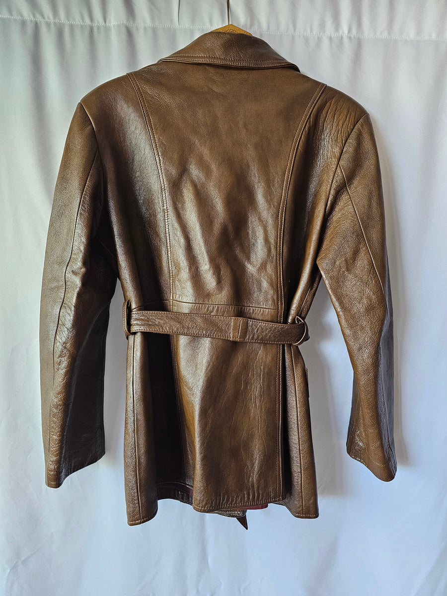 Vintage 70s Brown Retro Leather Jacket