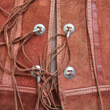 Vintage Western Leathercraft Suede Fringe Vest roughly 12/14