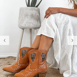 Bianca Cowgirl Boots – Size 39 (Brand New)