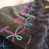 Vintage Black Purple & Tourquoise Penny Lane Coat M/L 12/14